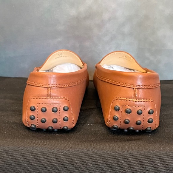 TODS Gommino Driving Loafers Women Brown Leather Made Italy Size 36 - Picture 10 of 14